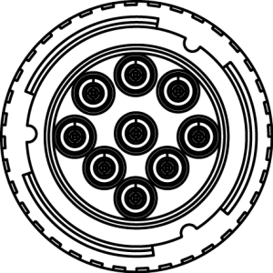 Female Cable Connector 9pol
