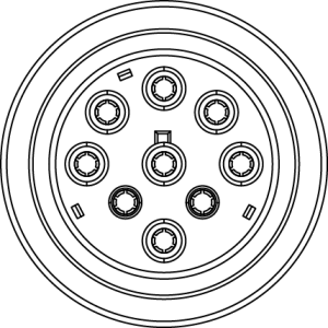 Kabeldose 9pol, J1939, ohne Verriegelung