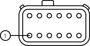Female Cable Connector 12pol A-Key, Strain Relief