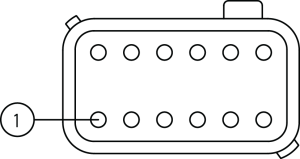 Kabeldose 12pol C-kod., Endkappe, red. Dichtung