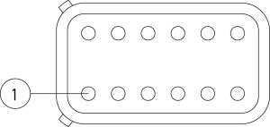 Kabeldose 12pol B-kod.