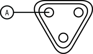 Female Cable Connector 3pol, Strain Relief