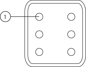 Kabeldose 6pol, red. Dichtung