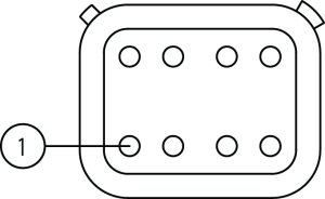 Female Cable Connector 8pol A-Key, Reduced Dia. Seal