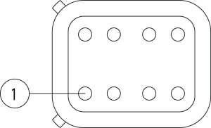 Kabeldose 8pol B-kod.