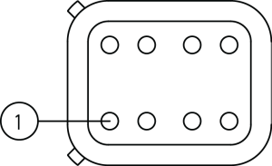 Female Cable Connector 8pol B-Key, Reduced Dia. Seal
