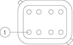 Female Cable Connector 8pol C-Key