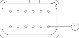 Male Cable Connector 12pol A-Key