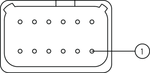 Kabelstecker 12pol A-kod., Endkappe, red. Dichtung