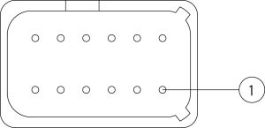 Kabelstecker 12pol B-kod.