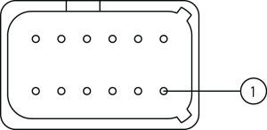 Kabelstecker 12pol B-kod., red. Dichtung