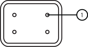 Male Cable Connector 4pol, Strain Relief  Reduced Dia. Seal