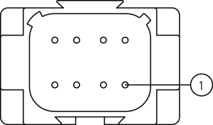 Kabelstecker 8pol A-kod., Endkappe, red. Dichtung