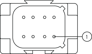 Kabelstecker 8pol B-kod., Endkappe, red. Dichtung