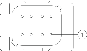 Male Cable Connector 8pol C-Key