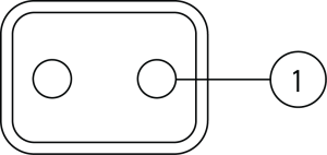 Kabeldose 2pol, Endkappe