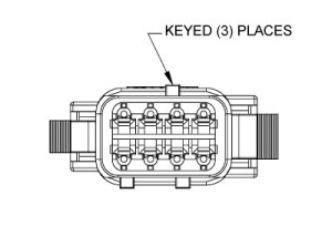 Kabeldose 8pol B-kod.