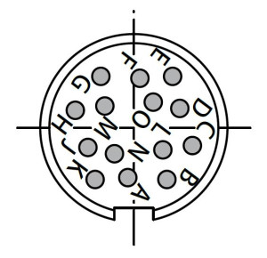 Gerätedose; Frontmontage; 14a Pol; Crimpen; IP40