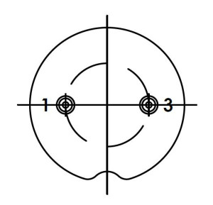 Kabeldose; 2 Pol; Löten; Silber; 4-6mm; IP40