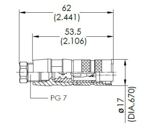 Kabeldose; 4 Pol; Löten; Silber; 4-6mm; IP40