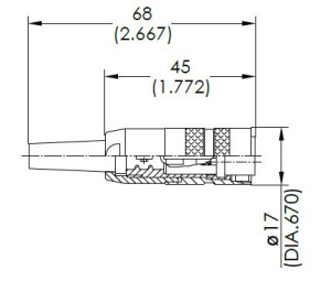 Kabeldose; 5s Pol; Löten; Silber; 4-6mm; IP40