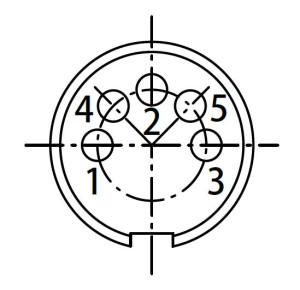 Kabeldose; 5s Pol; Löten; Silber; 4-6mm; IP40