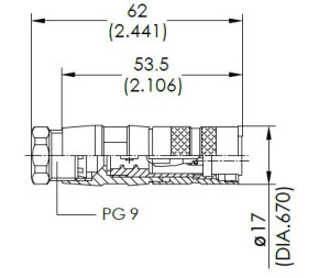 Kabeldose; 5s Pol; Löten; Silber; 6-8mm; IP40