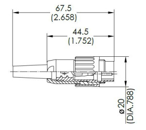 Kabelstecker; Kunststoff; 3 Pol; Löten; Silber; 4-6mm; IP40