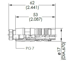 Kabelstecker; 4 Pol; Löten; Silber; 4-6mm; IP40