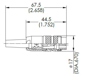 Kabelstecker; 4 Pol; Crimpen; 4-6mm; IP40