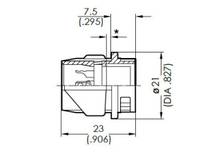 Female Receptacle; Snap-In Assembly; 4 Pin; Solder; Silver; IP40