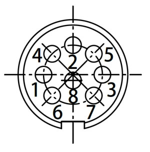 Gerätedose; Metall; 8 Pol; Tauchlöten 90°; Silber; IP40