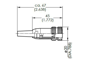 Kabeldose; Kunststoff; 6 Pol; Löten; Silber; 4-6mm; IP40