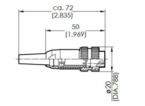 Kabelstecker; Kunststoff; 4 Pol; Löten; Silber; 4-6mm; IP40
