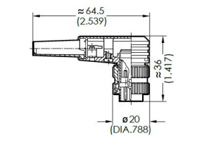 Winkelstecker; 5 Pol; Crimpen; 4-6mm; IP40
