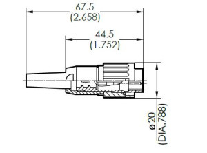 Kabelstecker; 6 Pol; Crimpen; 4-6mm; IP40