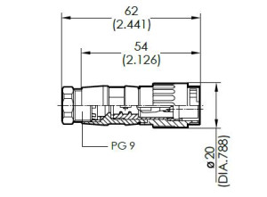 Female Coupling Plug; 5s Pin; Solder; Gold; 6-8mm; IP40
