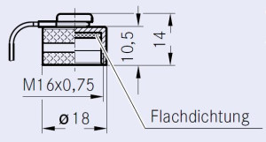 Schutzkappe für Kabelstecker; Metall; 85mm Kunststoffkordel; IP69K
