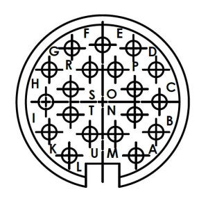 Female Plug; Shield Ring; 19 Pin; Solder; Gold; 4-6mm; IP69K