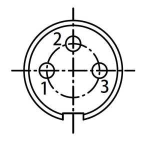 Kabeldose; Schirmklemme; 3 Pol; Löten; Silber; 6-8mm; IP69K