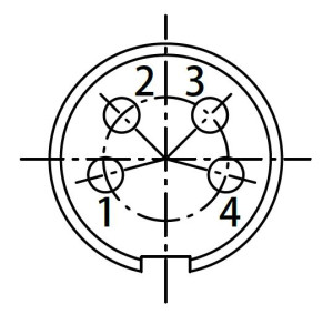 Kabeldose; Schirmklemme; 4 Pol; Löten; Silber; 6-8mm; IP69K