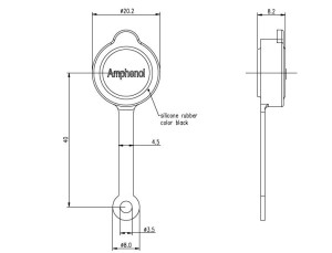 Protection Cap for Female Receptacles; plastic cord; IP67