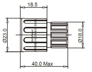 Female Plug; Endcap; Size 10; 6 Pin; IP69K