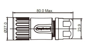 Female Plug; Size 12; 8 Pin; 6-12mm; IP69K