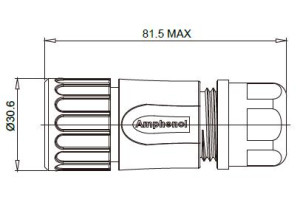 Kabelstecker; Größe 14; 19 Pol; 6-14mm; IP69K