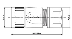 Kabelstecker; Größe 18; 23 Pol; 10-18mm; IP69K