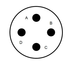 Kupplungsstecker; Größe 10; 4 Pol; 4-8,8mm; IP69K