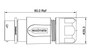 Kupplungsstecker; Größe 14; 2+2 Pol; 6-14mm; IP69K