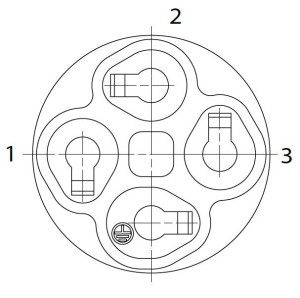 Gerätedose; Größe 1; Flansch; 3+PE; Crimpen; IP65