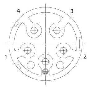Male Receptacle; Safety Clip; Size 2; Front Mount; 4+PE; Screw; IP67